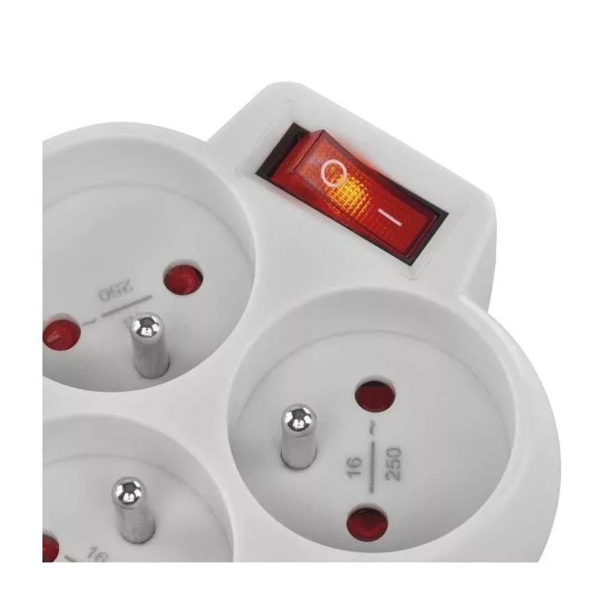 Razdjelnik utičnica s prekidačem 3x10A/230V