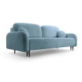 Razvlačiva tapecirana trosjedna sofa CLOUDY tirkizna