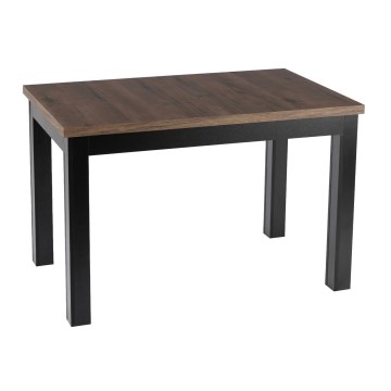 Razvlačivi blagovaonski stol DOO 120/160x75 cm makadamija/crna