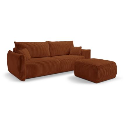 Razvlačna dvosjedna sofa FRIDA smeđa