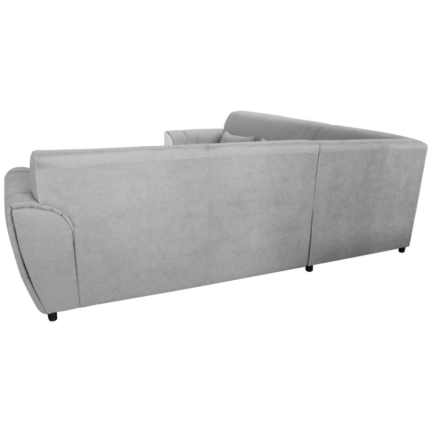 Razvlačna kutna garnitura s spremištem u obliku slova L VISEU, desna, siva/bijela