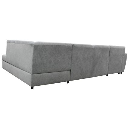 Razvlačna kutna garnitura s spremištem u obliku slova U SERPA, desna, siva