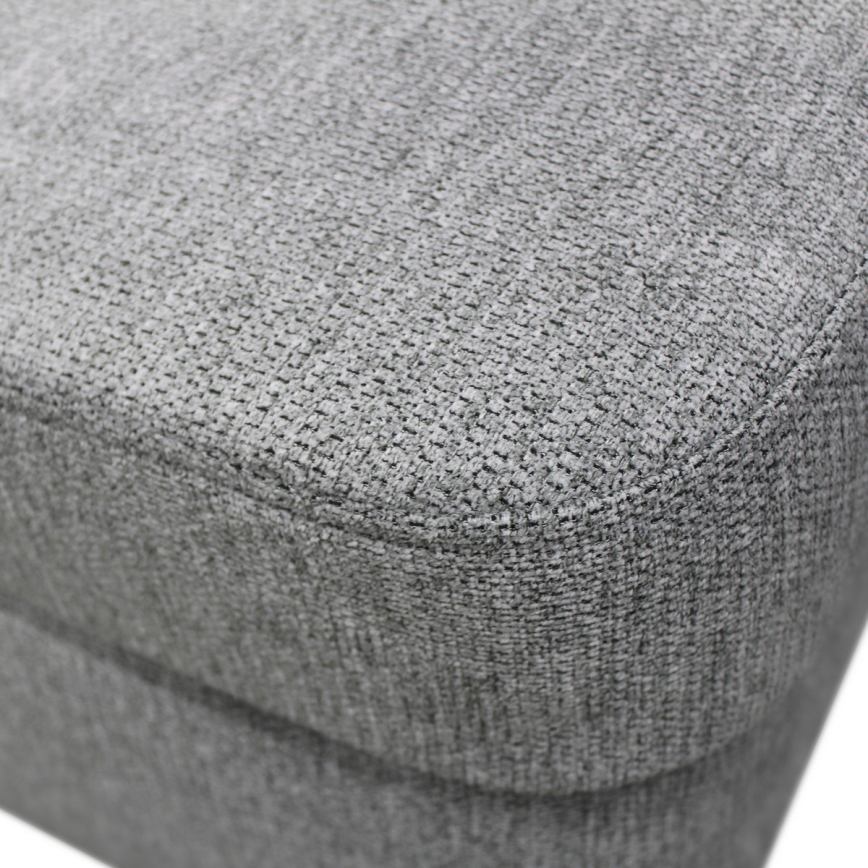 Razvlačna kutna garnitura u obliku U SERPA, desna, siva, s prostorom za pohranu