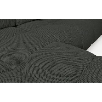 Razvlačna lijeva kutna tapecirana garnitura u L s prostorom za pohranu ALMADA, antracit