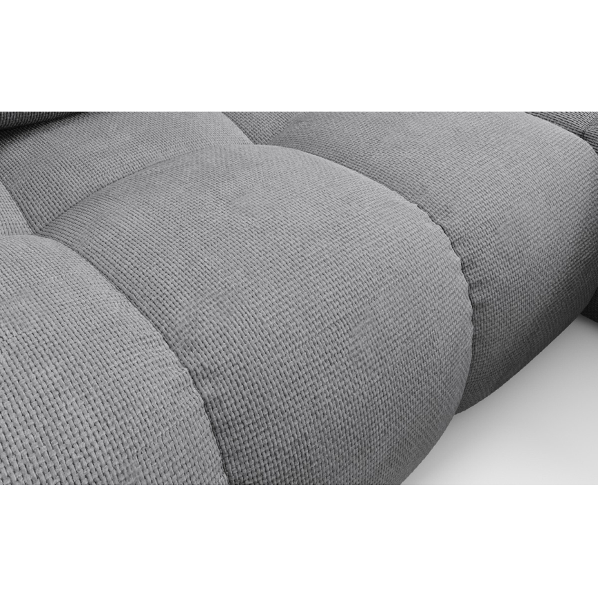 Razvlačna tapecirana kutna garnitura u obliku slova L ALMADA, desna, siva