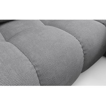 Razvlačna kutna tapecirana garnitura s spremištem u L-obliku ALMADA desna siva