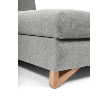 Tapecirana razvlačna kutna garnitura s prostorom za odlaganje u obliku L AVESTA, desna, siva