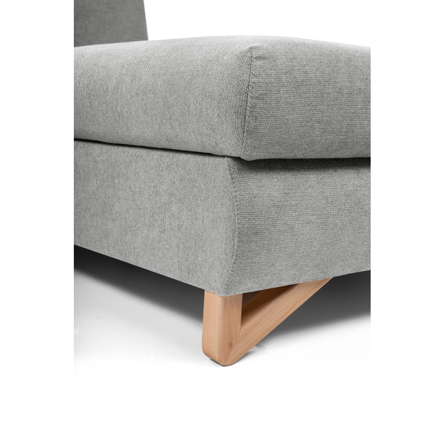 Tapecirana razvlačna kutna garnitura s prostorom za odlaganje u obliku L AVESTA, desna, siva