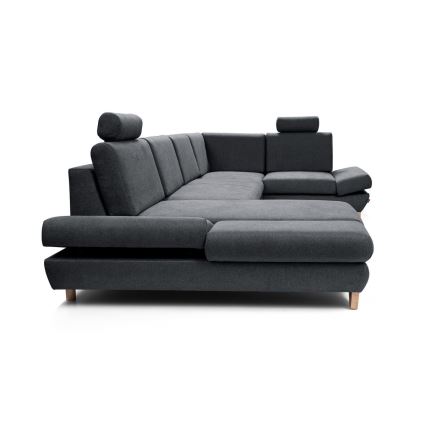 Razvlačna kutna tapecirana garnitura AVESTA u obliku slova U s spremnikom antracit