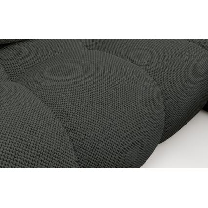 Razvlačna kutna tapecirana garnitura s prostorom za pohranu u L-obliku ALMADA, desna, antracitna