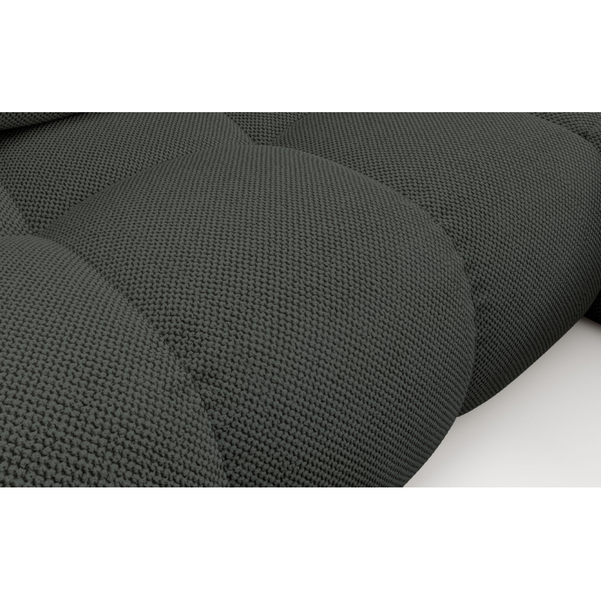 Razvlačna kutna tapecirana garnitura s prostorom za pohranu u L-obliku ALMADA, desna, antracitna