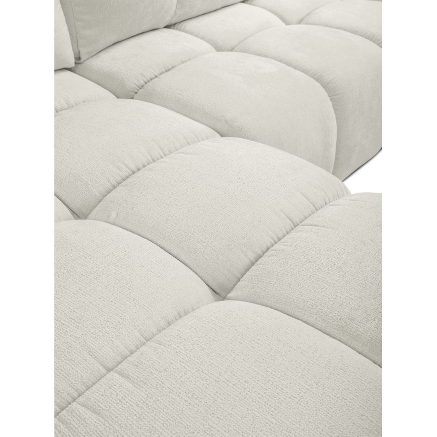 Razvlačna kutna tapecirana sjedeća garnitura u L-obliku s prostorom za pohranu ALMADA, lijevi kut, bež