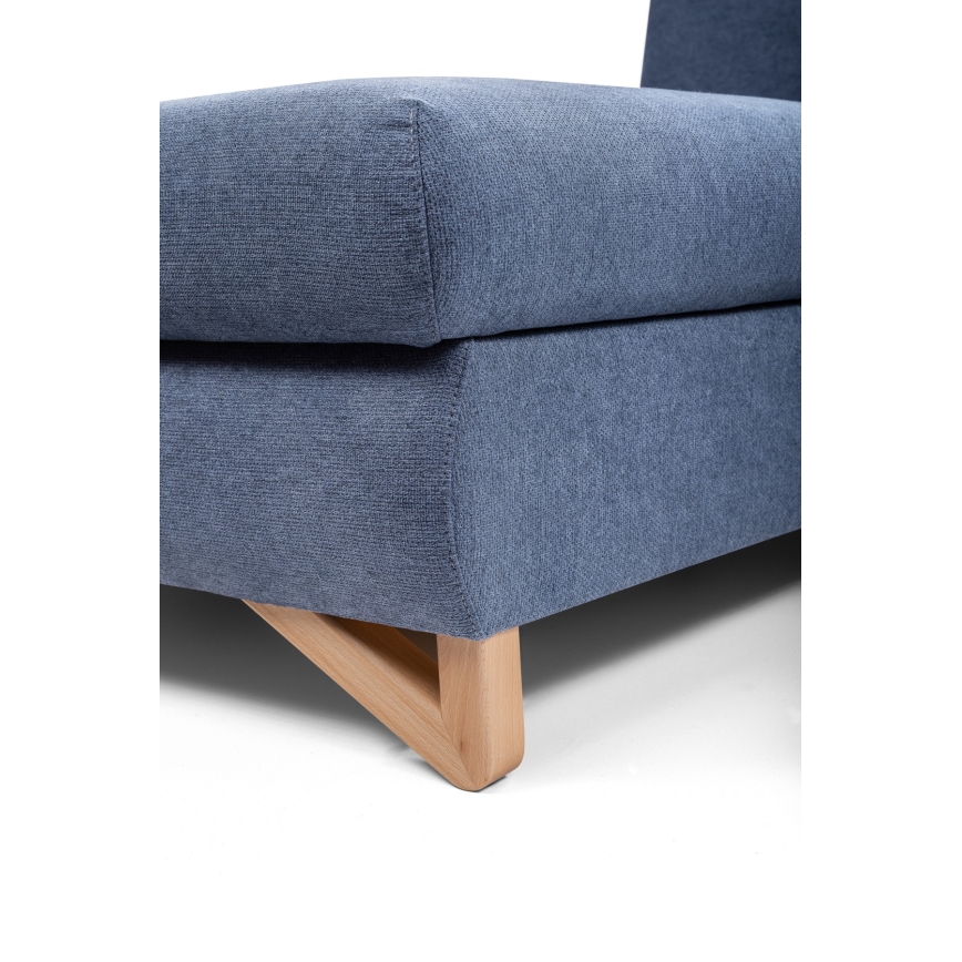 Izvlačna kutna tapecirana garnitura s prostorom za pohranu u obliku slova L AVESTA lijeva plava