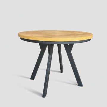 Razvlačni blagovaonski stol CENTRO 100/140x77 cm hrast craft/crna