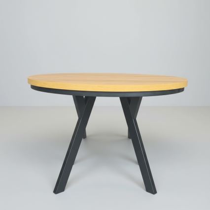 Razvlačni blagovaonski stol CENTRO 100/140x77 cm hrast craft/crna