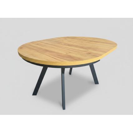 Razvlačni blagovaonski stol CENTRO 100/140x77 cm hrast craft/crna