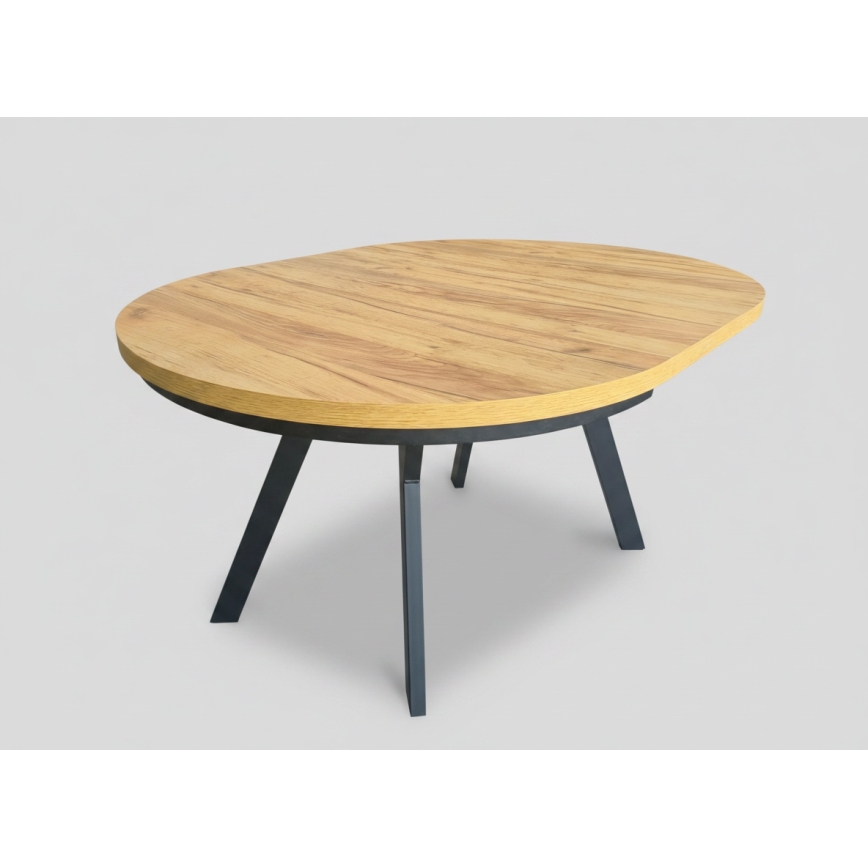 Razvlačni blagovaonski stol CENTRO 100/140x77 cm hrast craft/crna