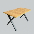 Razvlačni blagovaonski stol DOMO 150/190x80 cm hrast craft/crna