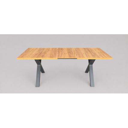 Razvlačni blagovaonski stol DOMO 150/190x80 cm hrast craft/crna