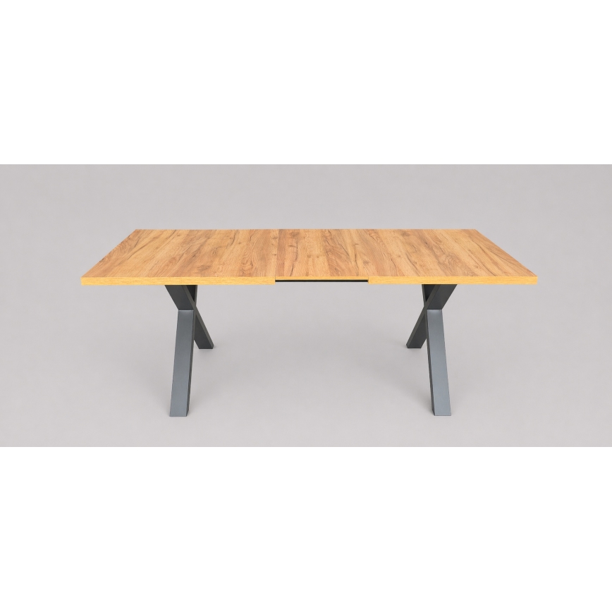 Razvlačni blagovaonski stol DOMO 150/190x80 cm hrast craft/crna