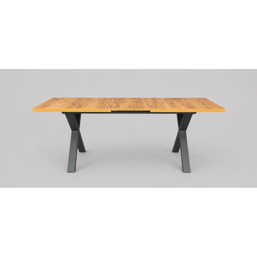 Razvlačni blagovaonski stol DOMO 150/190x80 cm hrast craft/crna