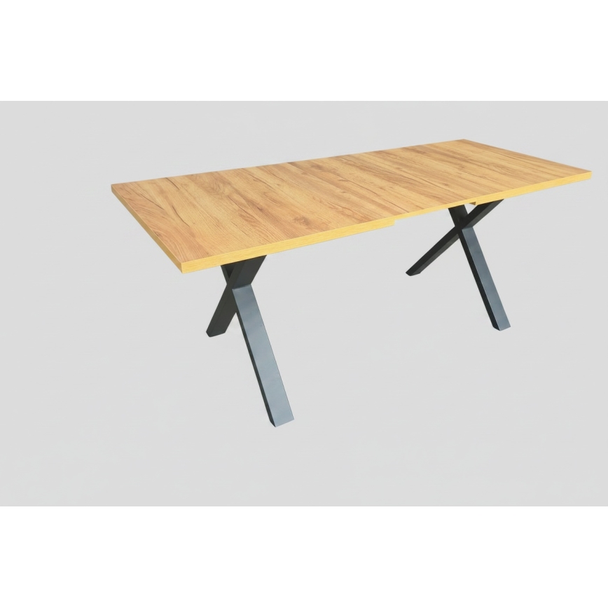 Razvlačni blagovaonski stol DOMO 150/190x80 cm hrast craft/crna