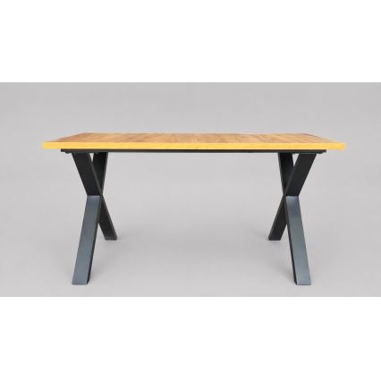 Razvlačni blagovaonski stol DOMO 150/190x80 cm hrast craft/crna