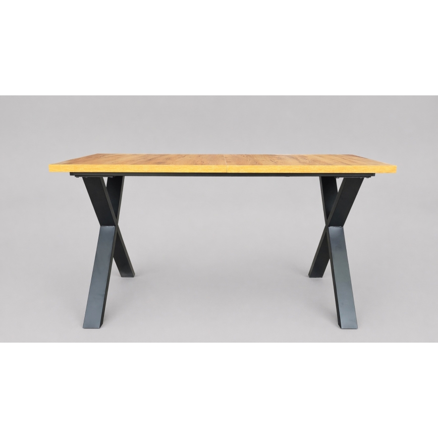 Razvlačni blagovaonski stol DOMO 150/190x80 cm hrast craft/crna