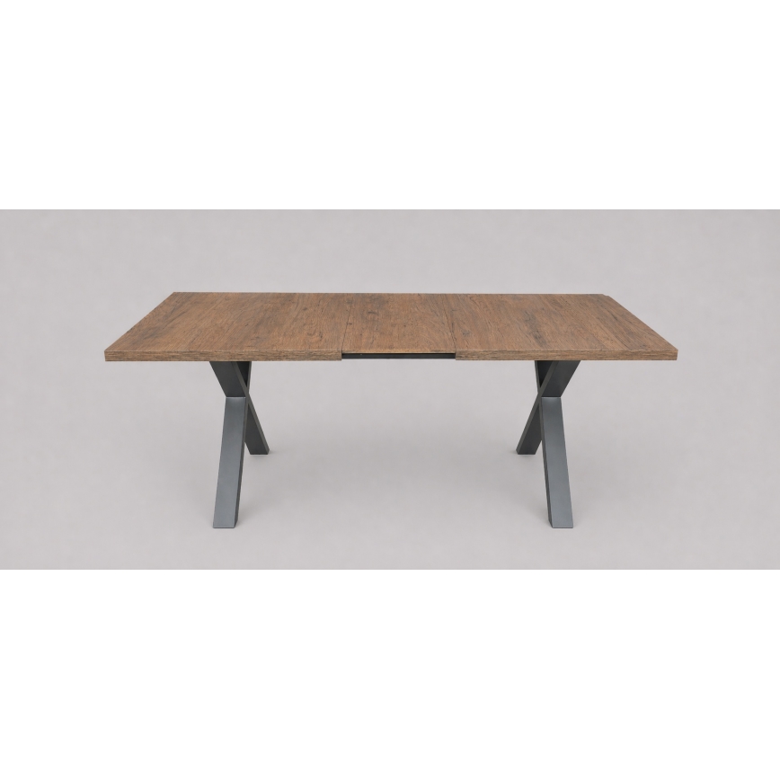 Razvlačni blagovaonski stol DOMO 150/190x80 cm hrast Lefkas/crna