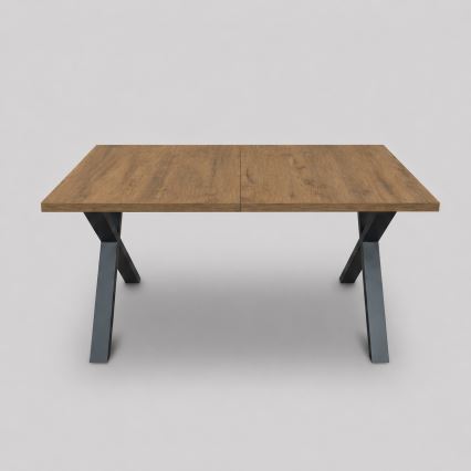 Razvlačni blagovaonski stol DOMO 150/190x80 cm hrast Lefkas/crna
