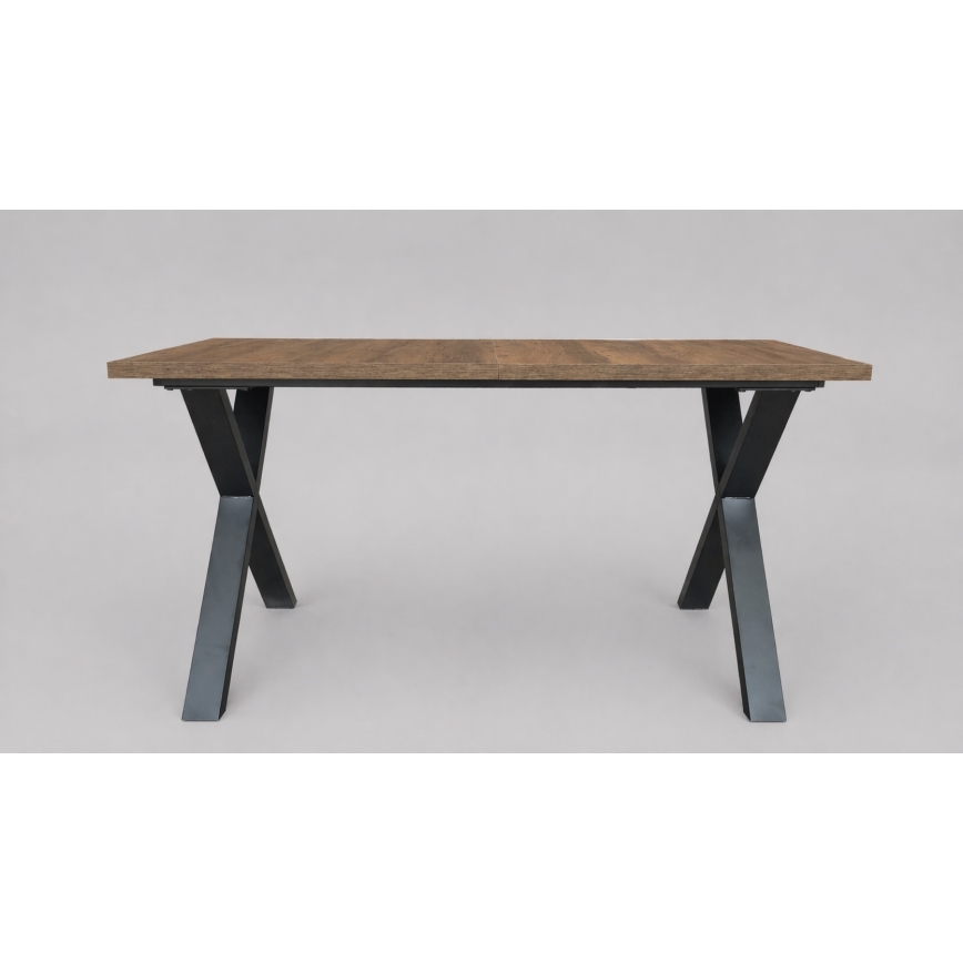 Razvlačni blagovaonski stol DOMO 150/190x80 cm hrast Lefkas/crna