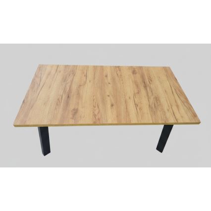 Razvlačni blagovaonski stol KERNO 150/190x80 cm hrast craft/crna