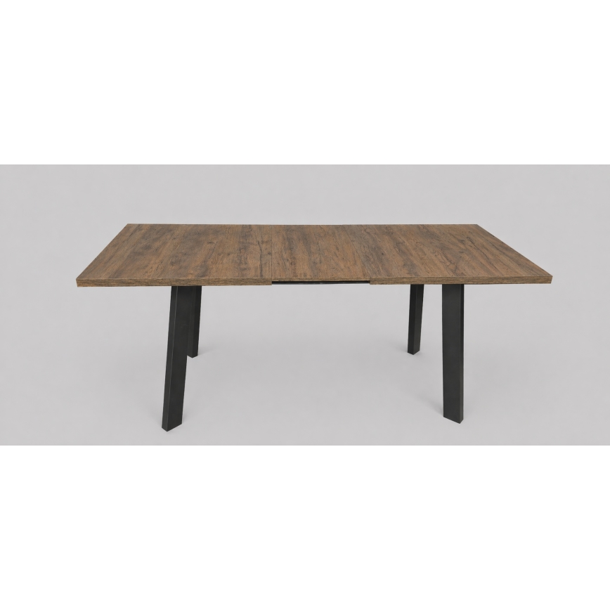 Razvlačni blagovaonski stol KERNO 150/190x80 cm hrast Lefkas/crna