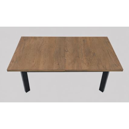 Razvlačni blagovaonski stol KERNO 150/190x80 cm hrast Lefkas/crna