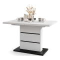 Razvlačni blagovaonski stol PAOLO bijela/crna