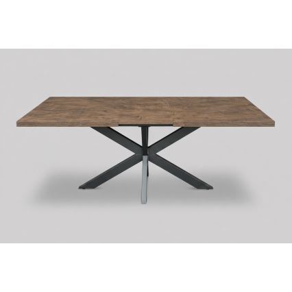 Razvlačni blagovaonski stol SAMLE 150/190x80 cm hrast Lefkas/crna