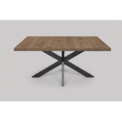 Razvlačni blagovaonski stol SAMLE 150/190x80 cm hrast Lefkas/crna