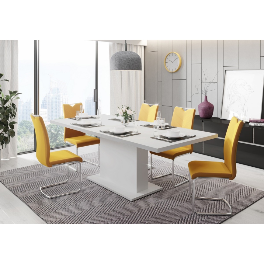 Razvlačni blagovaonski stol STRAP 160/200 x 90 cm bijeli