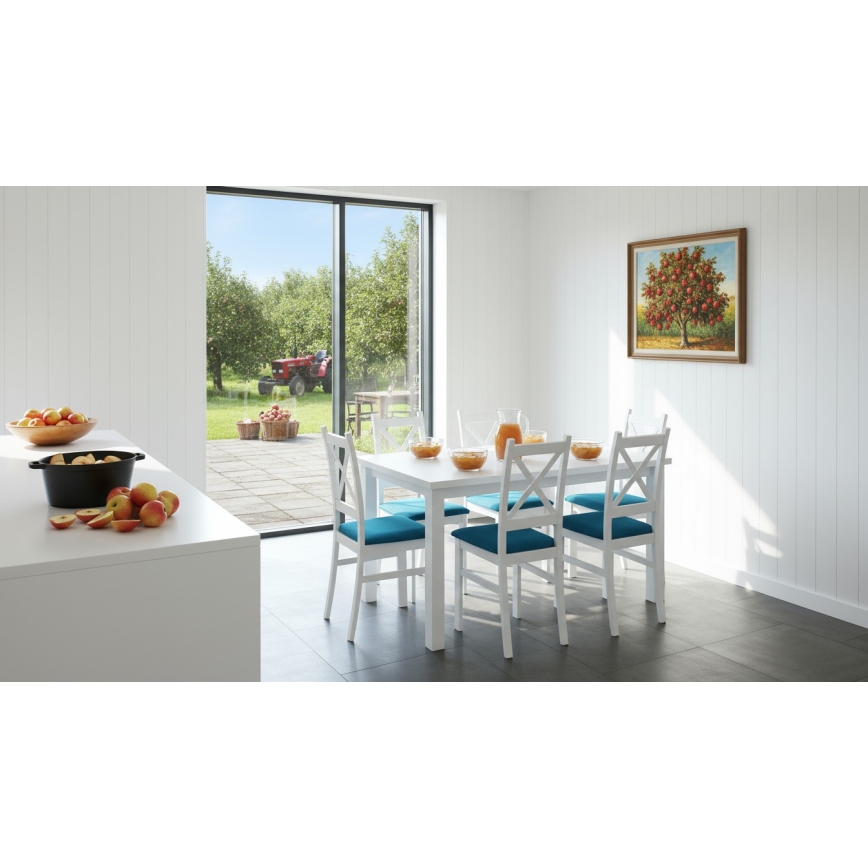 Razvlačni blagovaonski stol LIAM bijeli