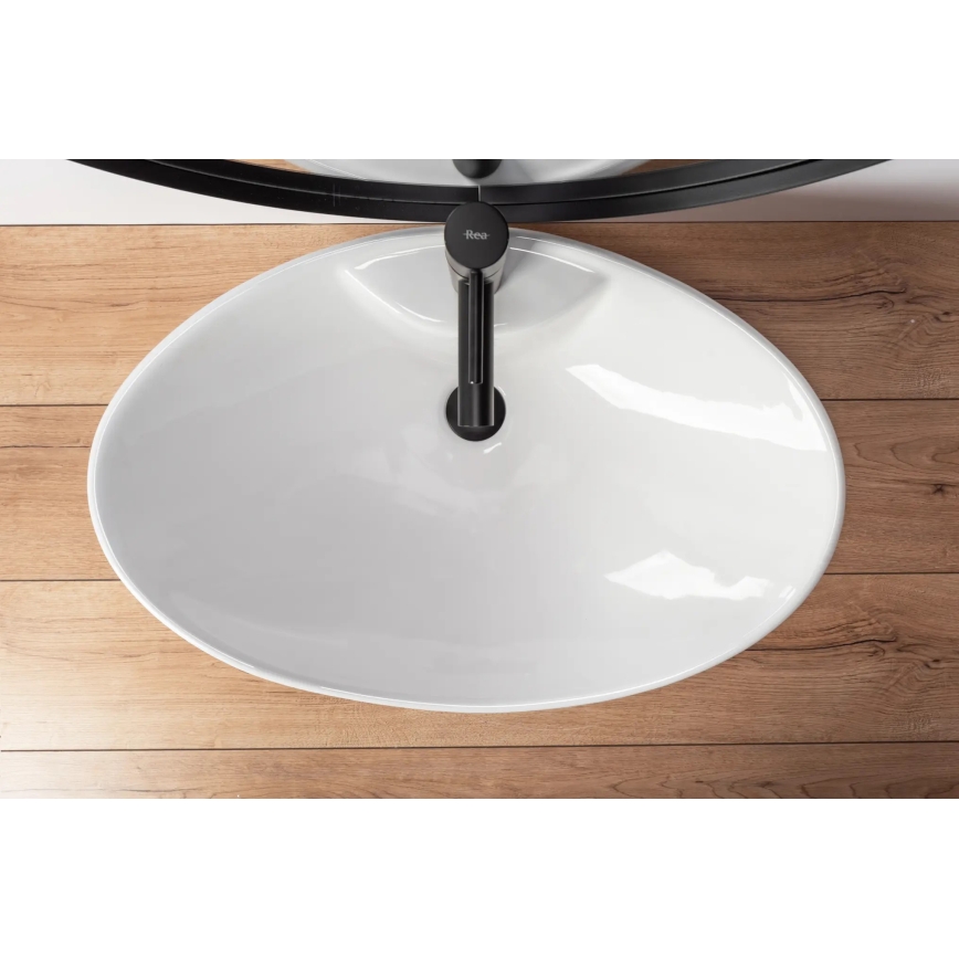 REA-00692 - Umivaonik za ploču ROSA 44x66 cm keramika/sjajna bijela