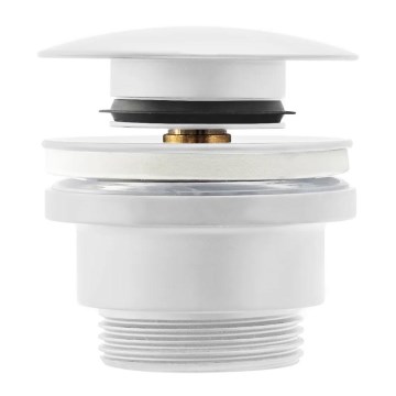 REA-A2361 - Odvod za umivaonik s klik-klak mehanizmom, promjer 6,4 cm, mat bijele boje