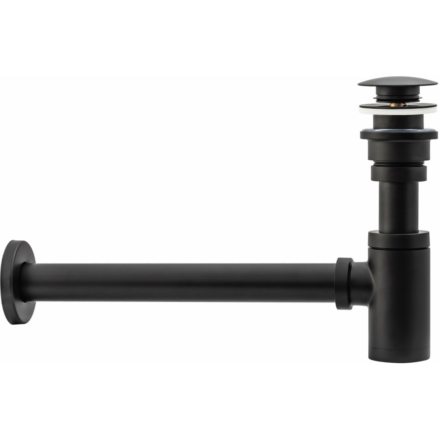 REA-A5215 - Sifon za umivaonik s CLICK-CLACK ispustom, Ø 6,4 cm, mat crne boje