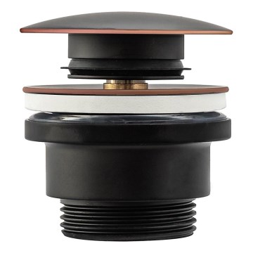REA-A5218 - Odljev za umivaonik CLICK-CLACK, promjera 6,4 cm, crni