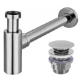 REA-A5693 - Sifon za umivaonik s CLICK-CLACK ispustom, promjer 6,4 cm, sjajni krom