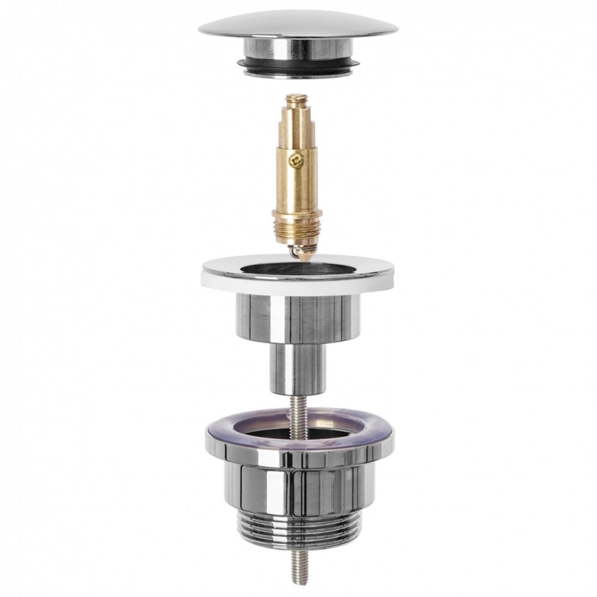 REA-A5693 - Sifon za umivaonik s CLICK-CLACK ispustom, promjer 6,4 cm, sjajni krom