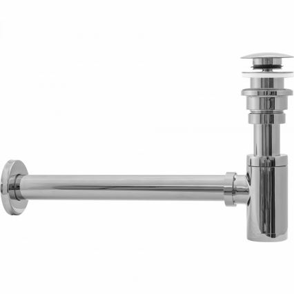 REA-A5693 - Sifon za umivaonik s CLICK-CLACK ispustom, promjer 6,4 cm, sjajni krom