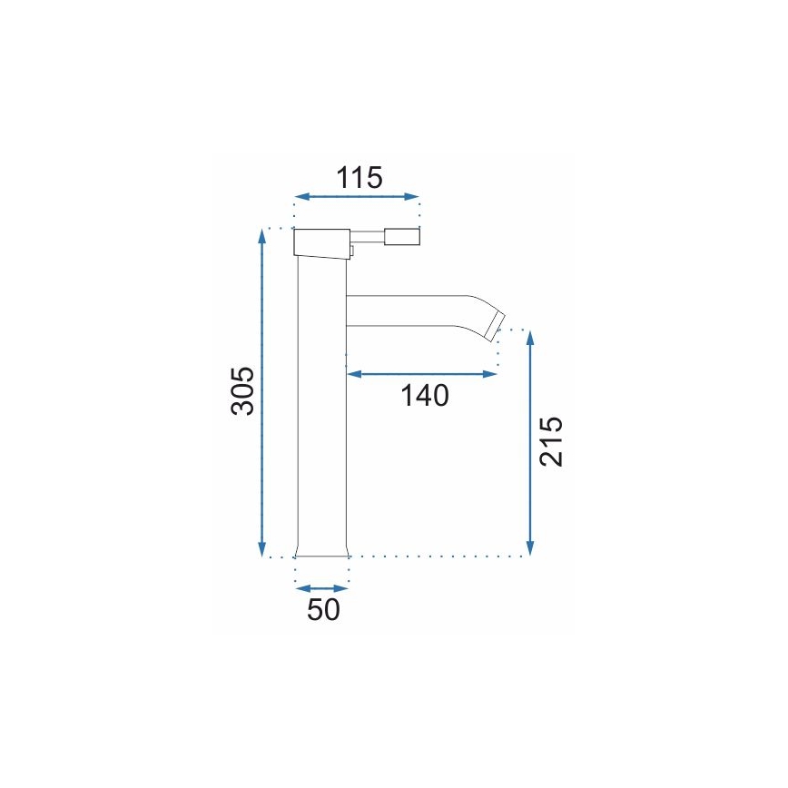 REA-B0027 - Slavina za umivaonik GRAF 30,5 cm sjajni krom