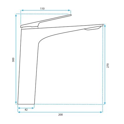 REA-B0493 - Slavina za umivaonik AVALON 30 cm u brušenom bakru