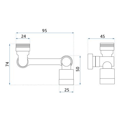 REA-B0660 - Rotirajući nastavak za umivaonsku bateriju, sjajni krom