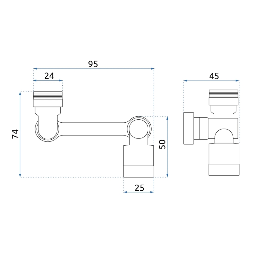 REA-B0660 - Rotirajući nastavak za umivaonsku bateriju, sjajni krom